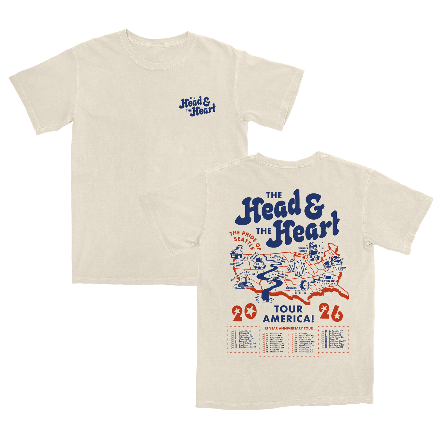 Ivory Map Tour Tee